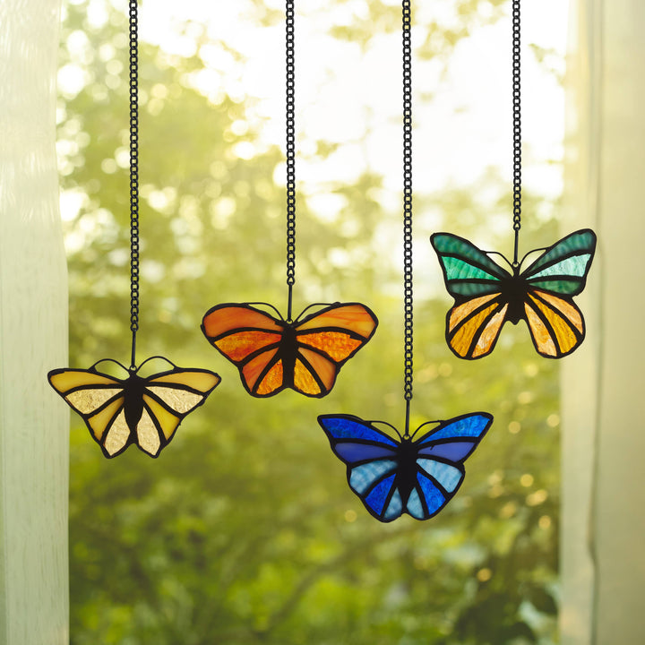 Butterfly Stained Glass Suncatcher, 4 Colors