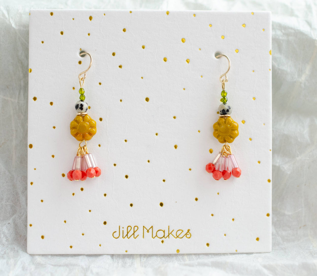 Marigold Gold Fill Dangle Earrings