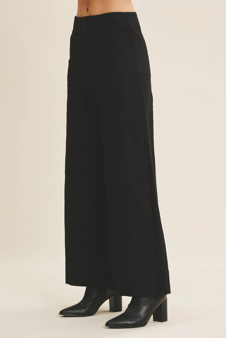 Everyday Essential Stretchy Wide-Leg Pants -2 Colors