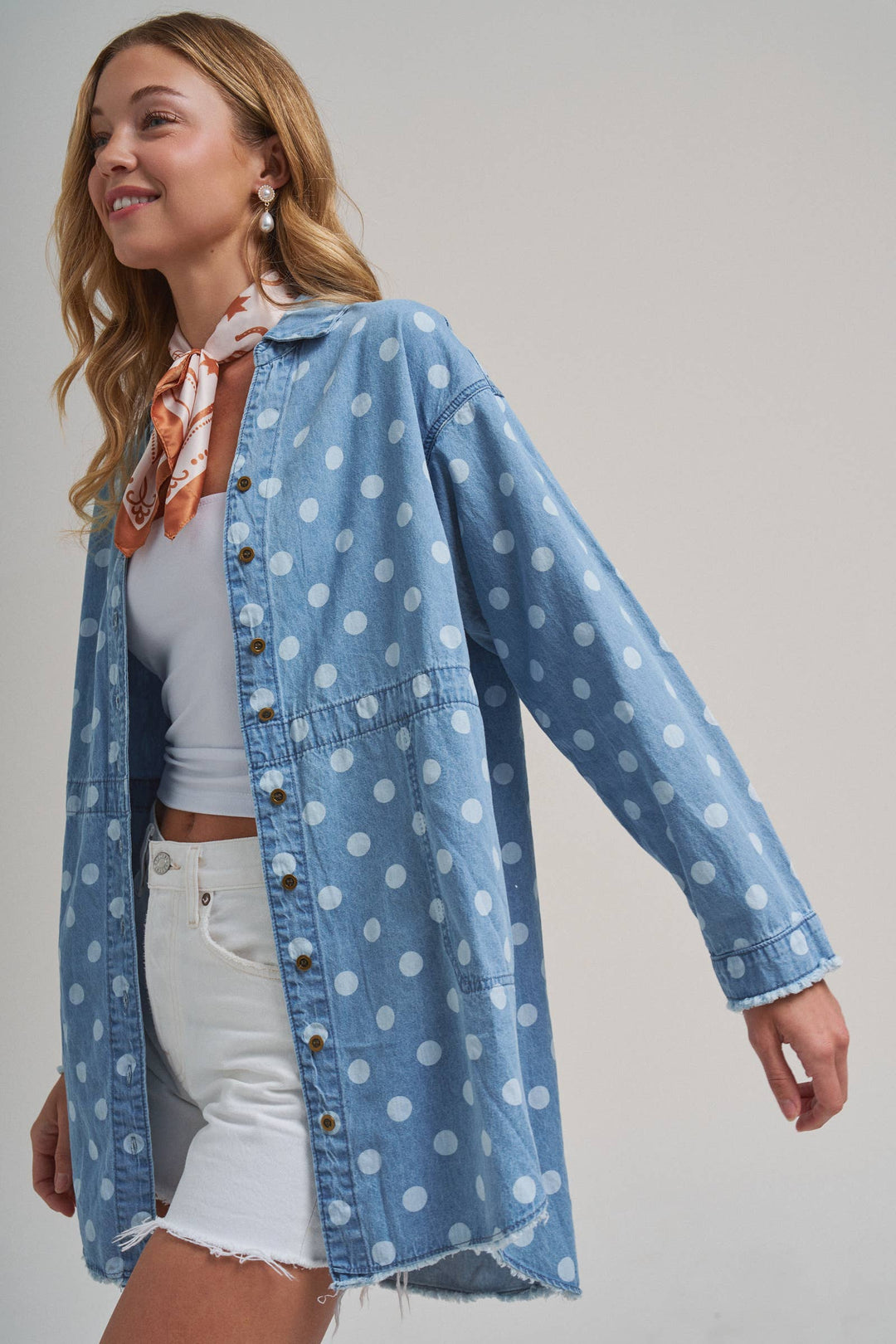 Polka Dot Button Down