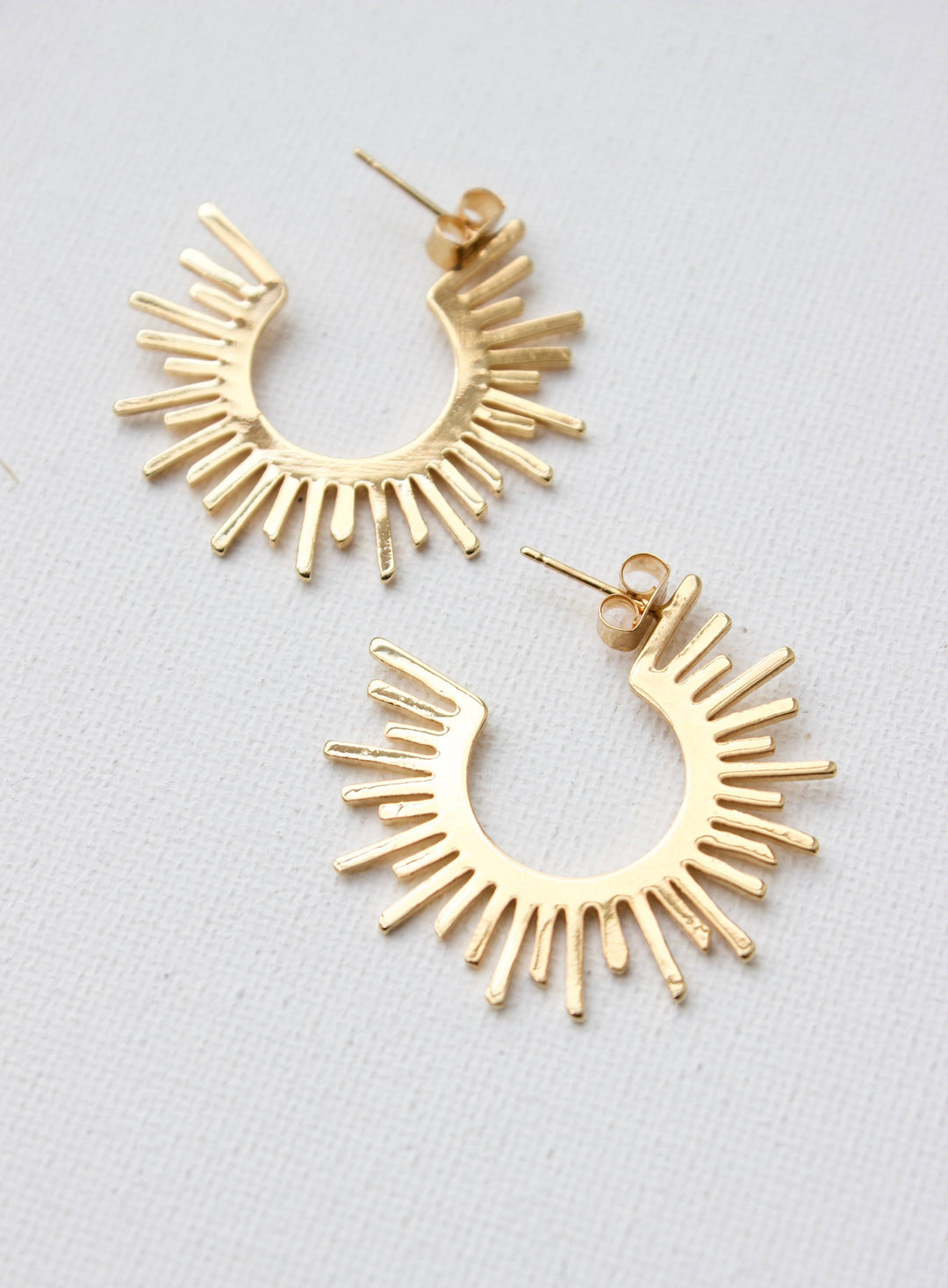 Mini Sun Silhouette Hoops