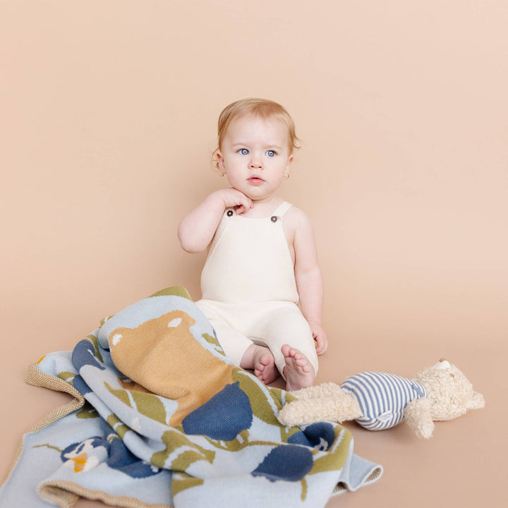Blueberry Blanket with Harper Bear