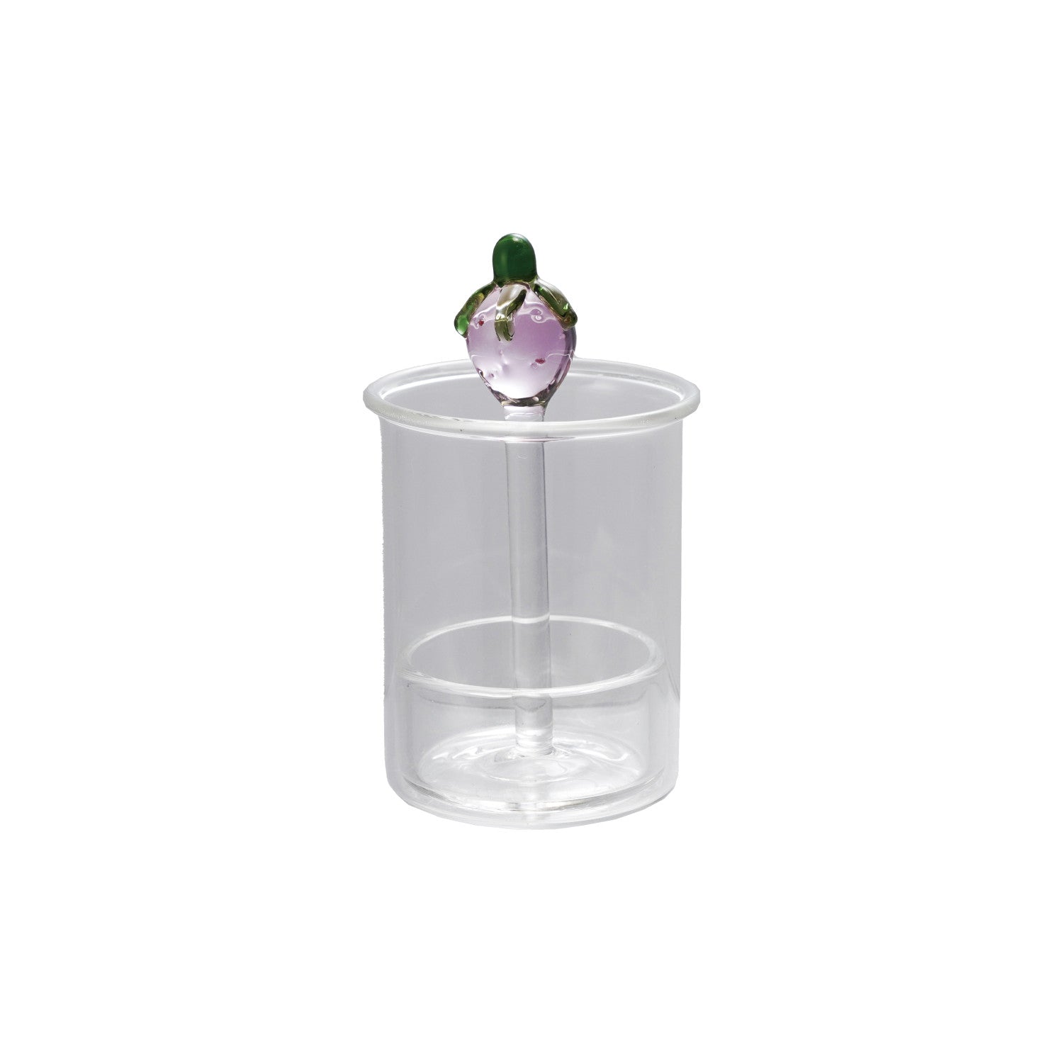 Hand-Blown Strawberry Glass Toothpick Holder