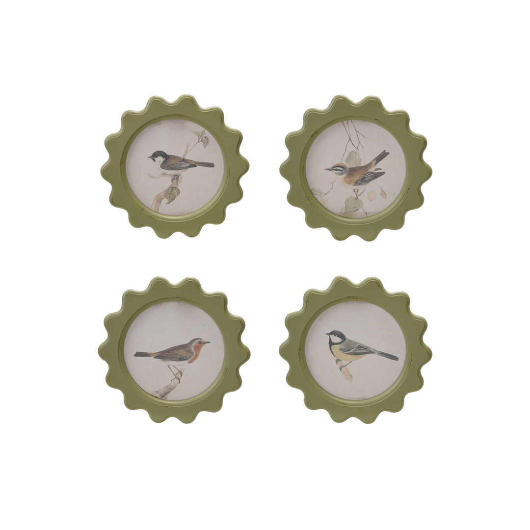 Wall Décor with Vintage Reproduction Bird on Branch, 4 Styles