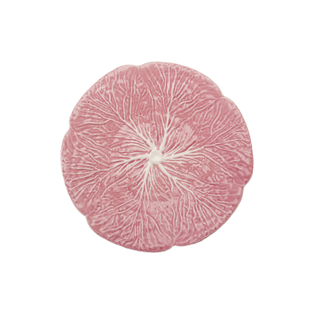 Stoneware Cabbage Shaped Plate, Pink