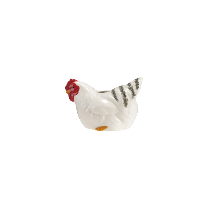 Hand-Painted Stoneware Hen Shaped Vase