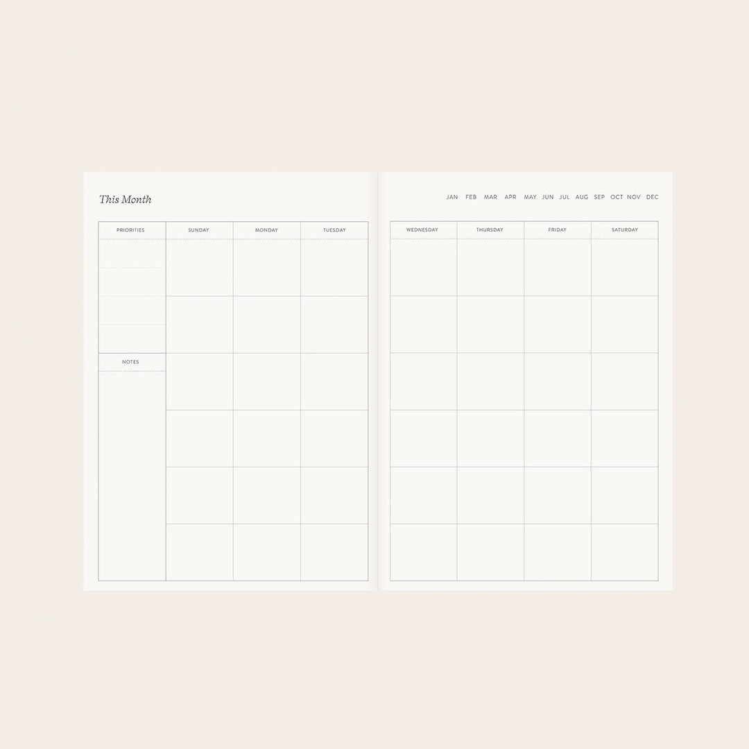 GARDEN FLORA | LINEN-BOUND UNDATED WEEKLY PLANNER