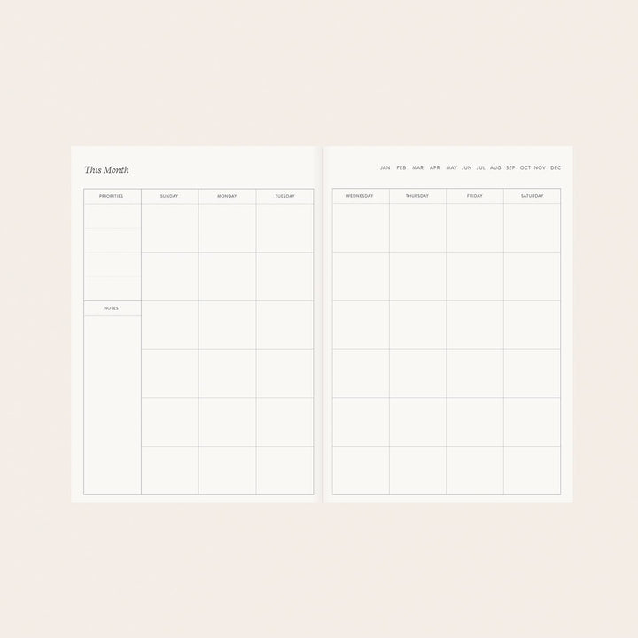 GARDEN FLORA | LINEN-BOUND UNDATED WEEKLY PLANNER