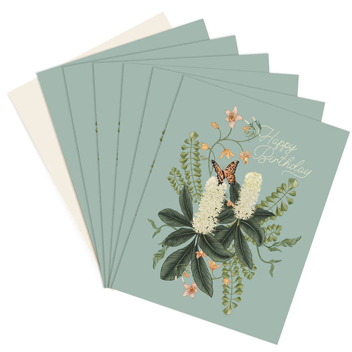 Cherry Laurel Happy Birthday Greeting Card