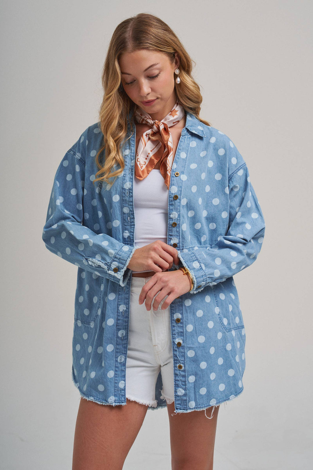 Polka Dot Button Down