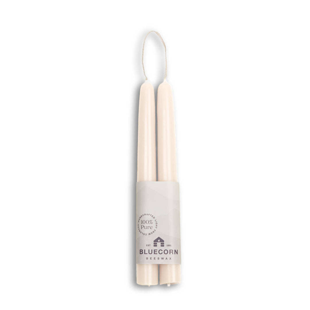 Ivory Beeswax Tapers, 4 Sizes