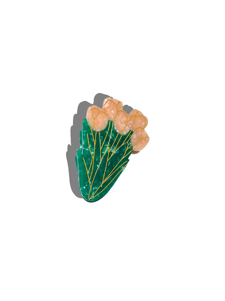 Hand-Painted Tulips Flower Claw Hair Clip | Eco-Friendly: Pink