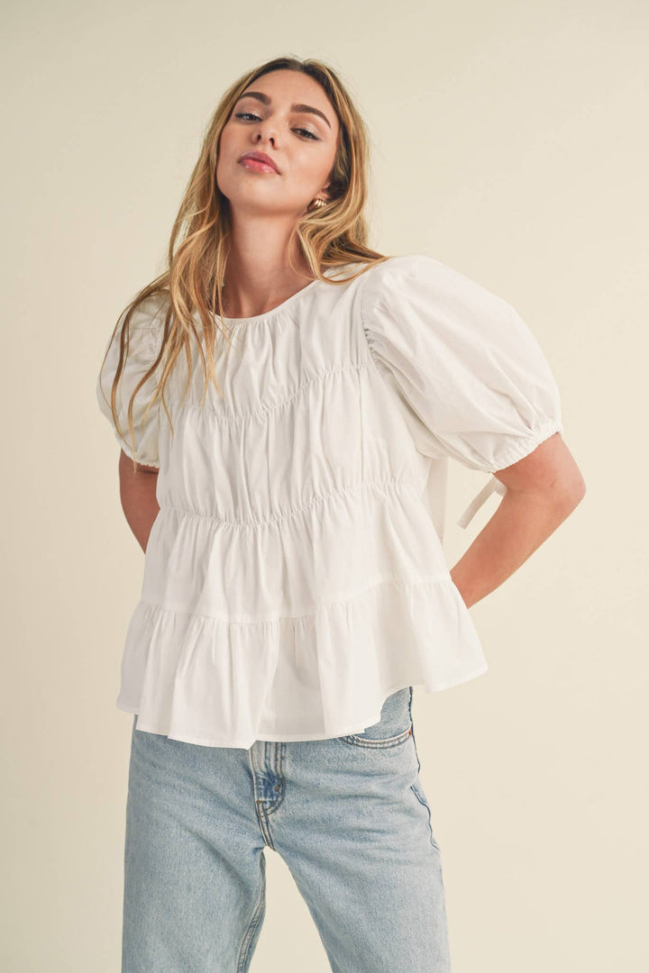 Tiered Puff Sleeve Top