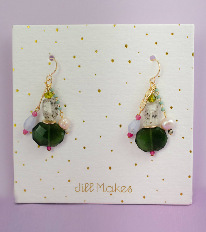 Simone Gemstone Dangle Earrings
