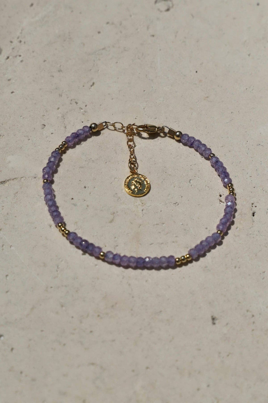 Lavender Amethyst Quartz Beaded Bracelet