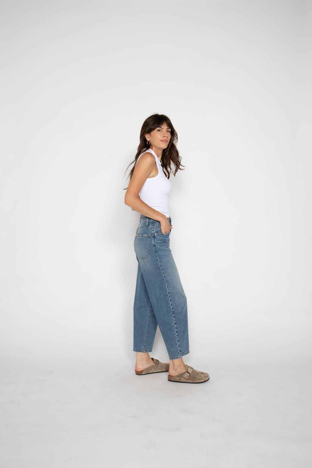 Harlow High Rise Barrel Jean
