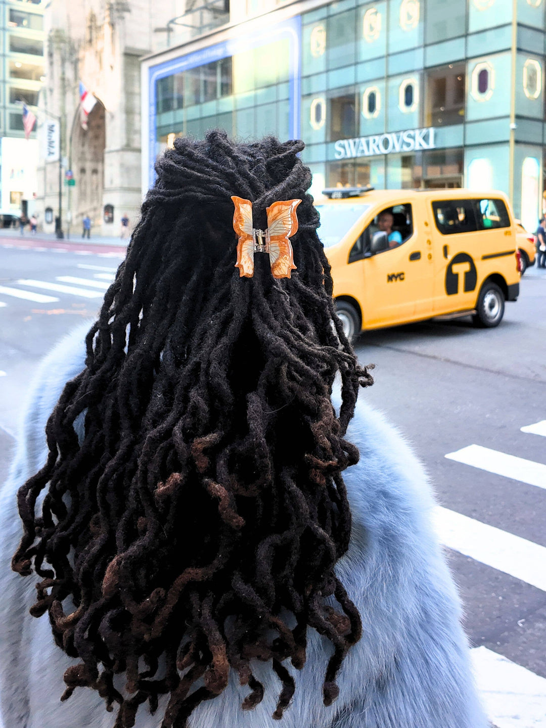 Australian Amethyst Butterfly Hair Clip