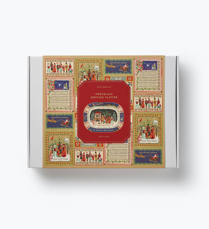 Christmas Carols Large Porcelain Serving Tray