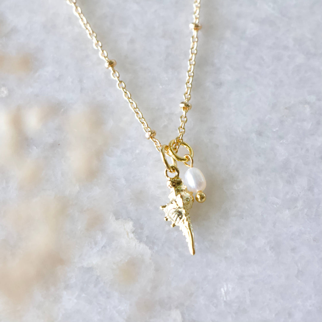 Mini Shell and Pearl Necklace 
