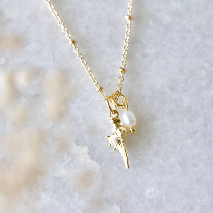 Mini Shell and Pearl Necklace 