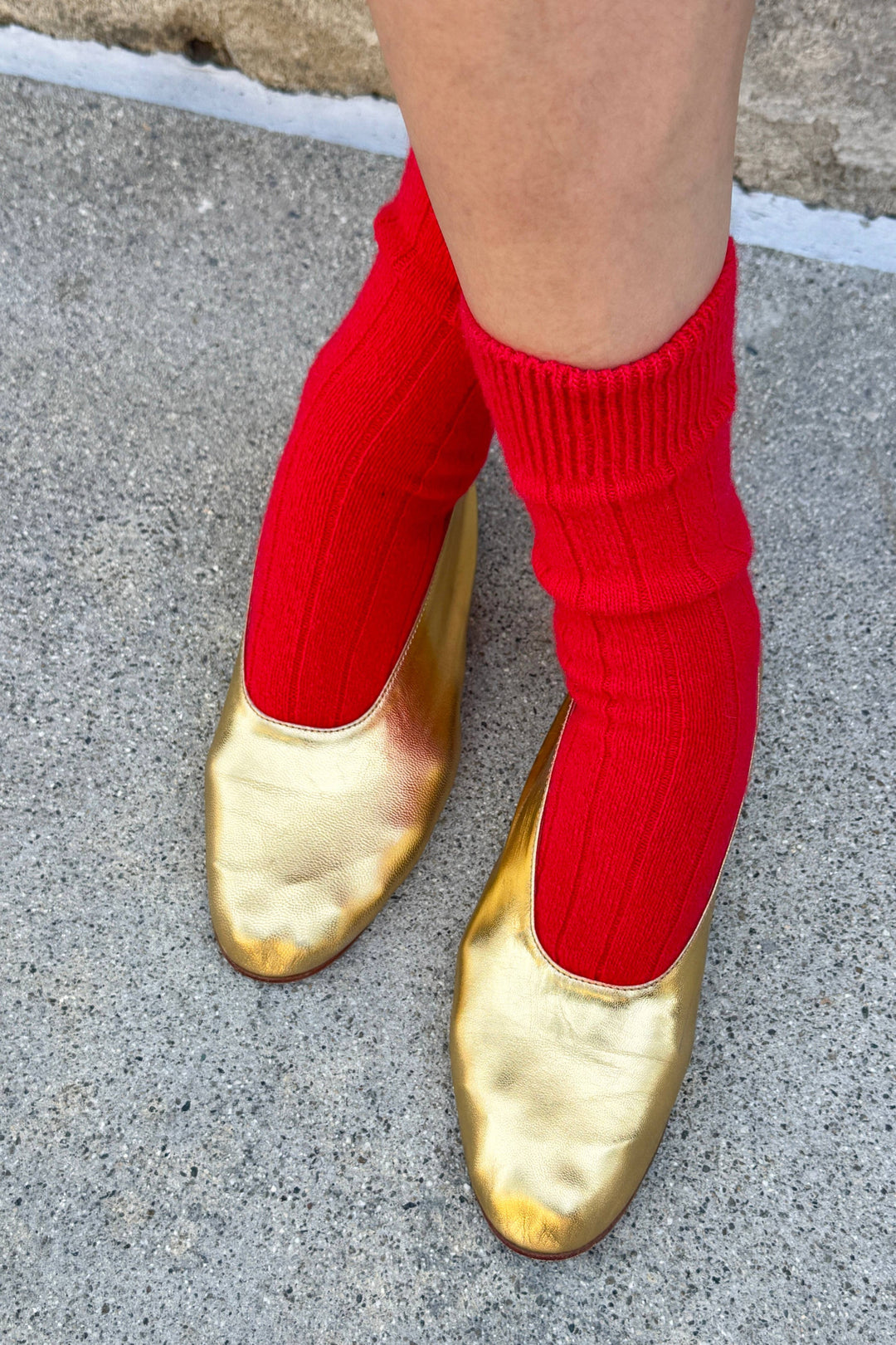 Cashmere Socks in Poppy Red