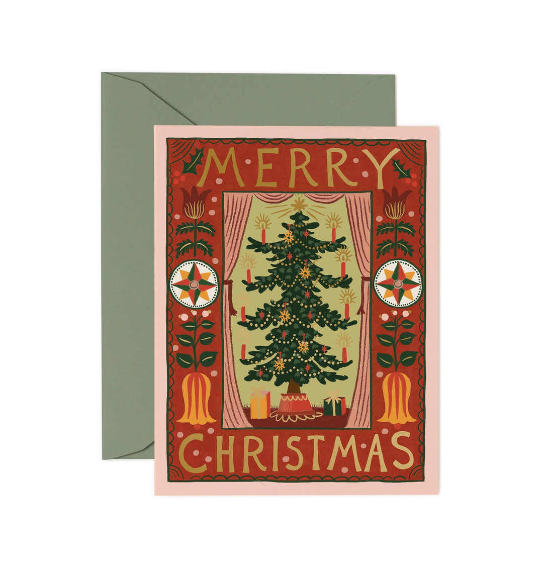 Folk Christmas Tree Card