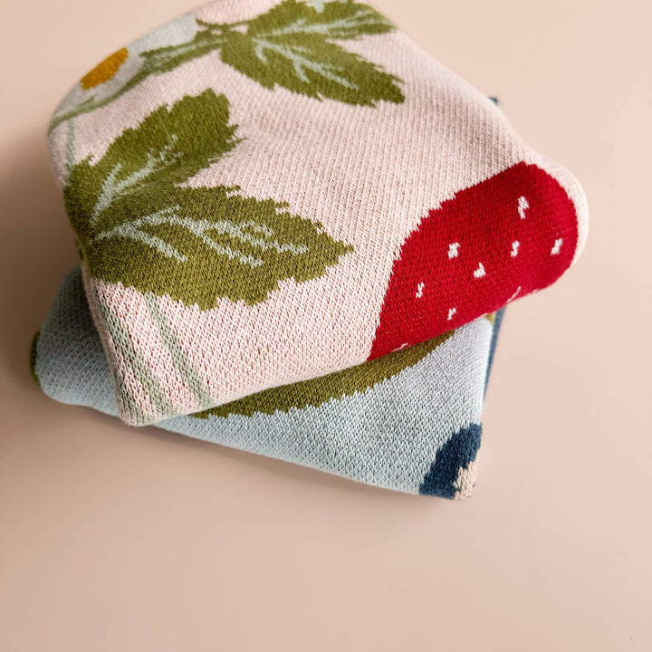 Strawberry Blanket with Bailey Bunny