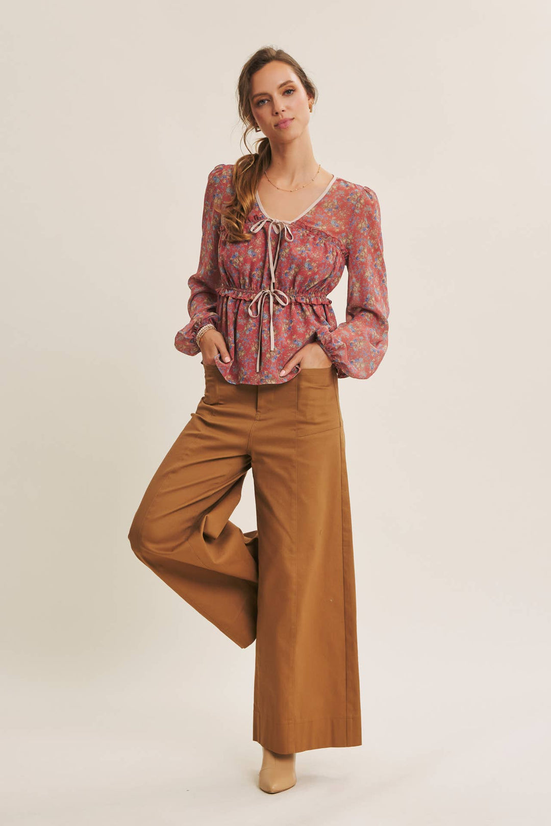 Everyday Essential Stretchy Wide-Leg Pants -2 Colors