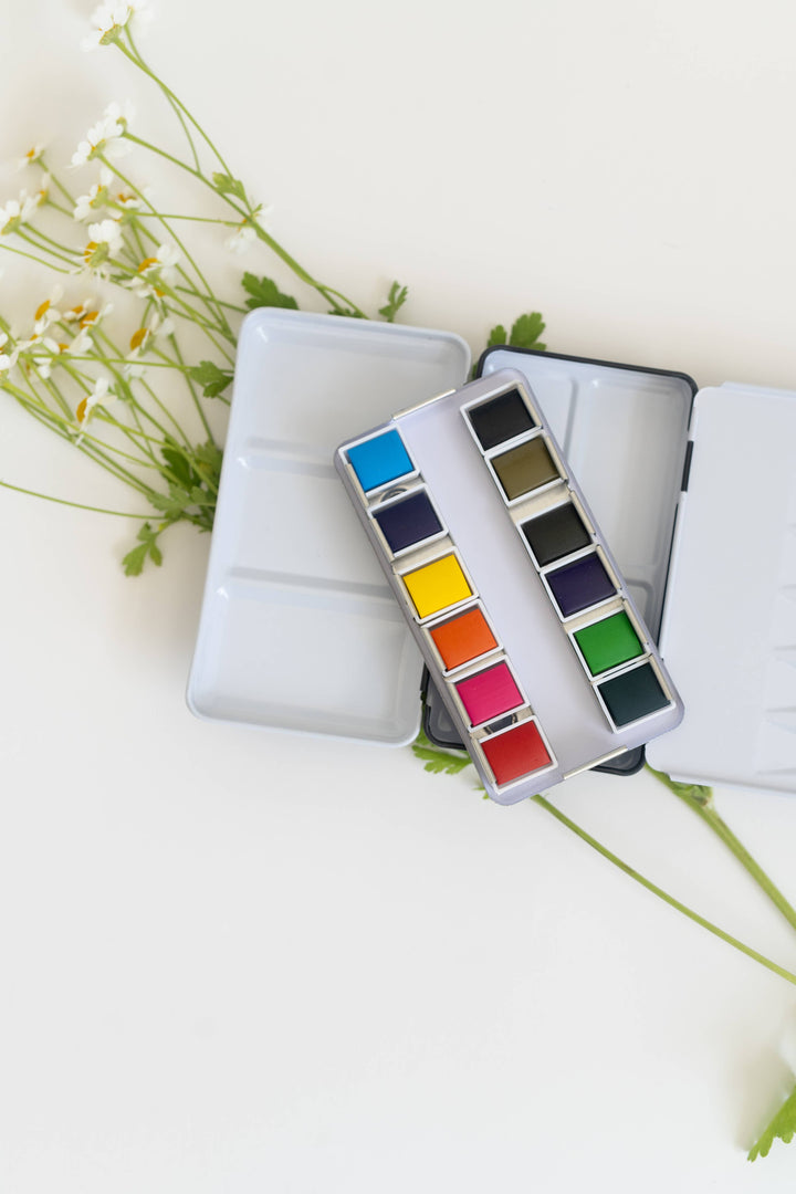 Mini-Travel Watercolor Paint Palette