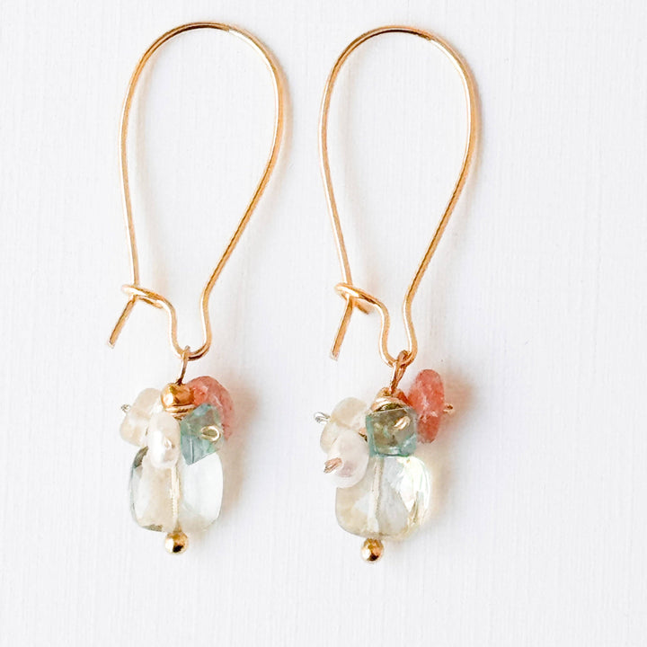 Crystal Bead Cluster Earrings