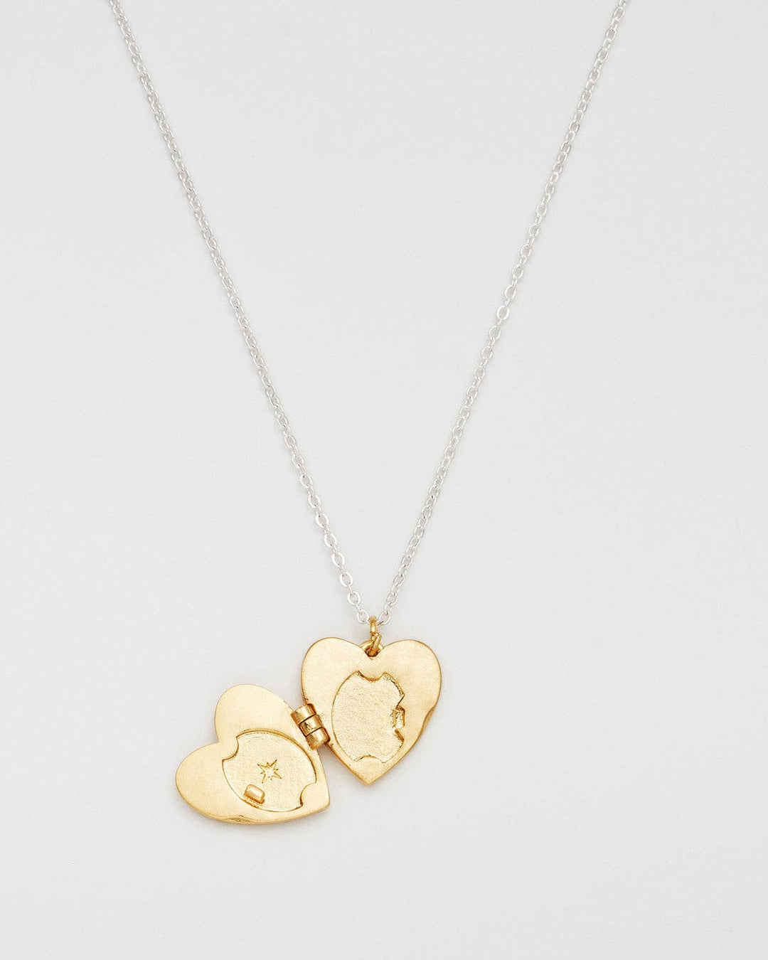 Selene Moon Periwinkle Locket Necklace