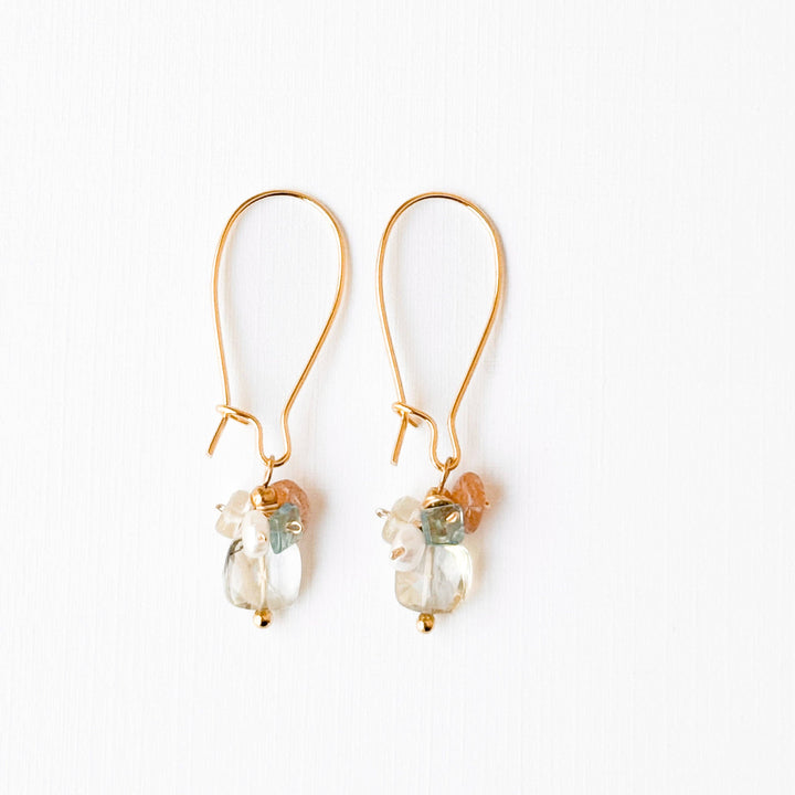Crystal Bead Cluster Earrings