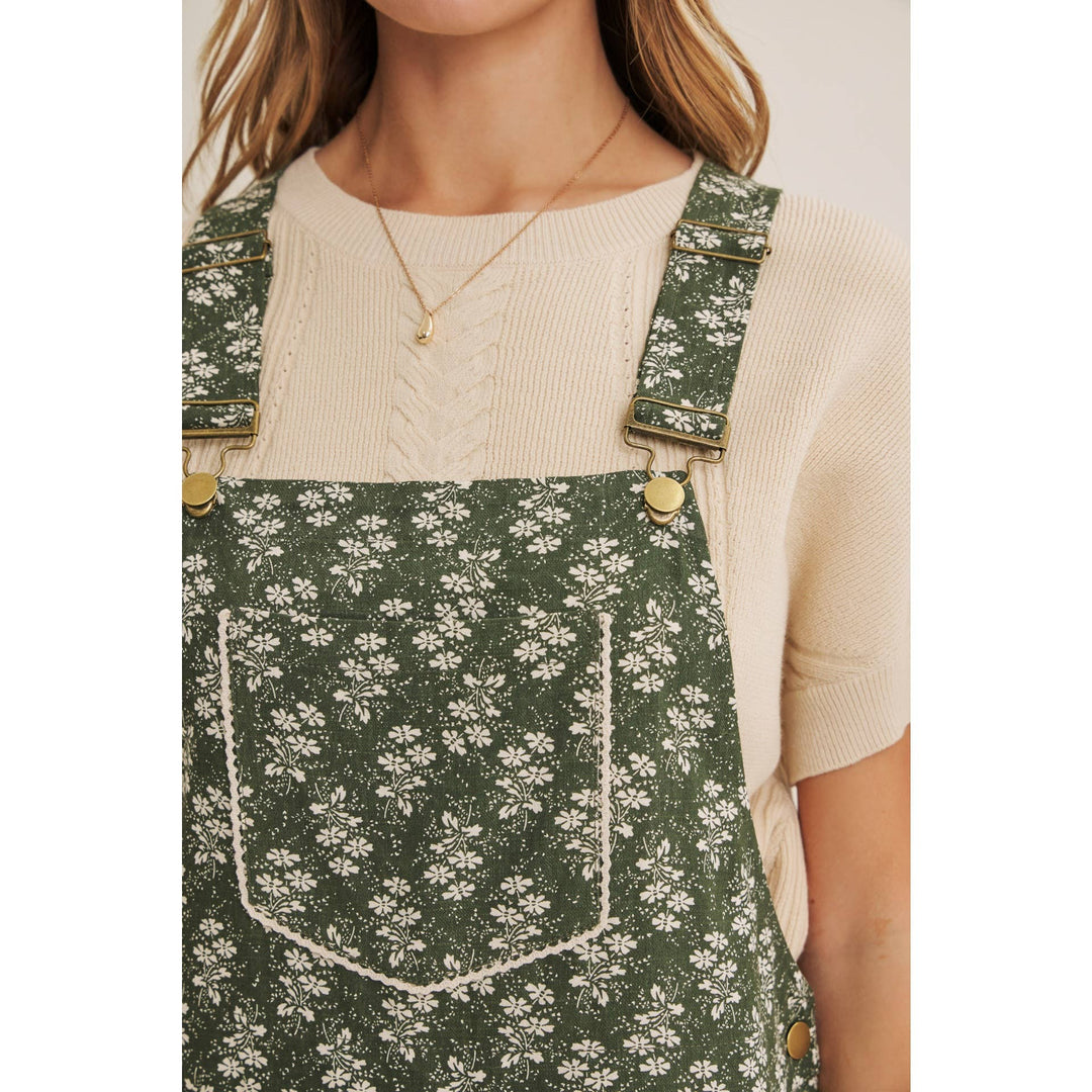 Meadow Bloom Floral Short Overall