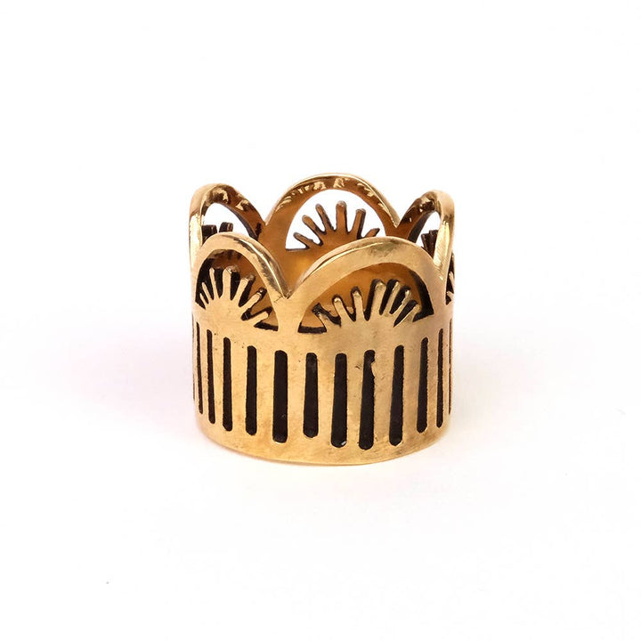 Leah Brass Bandana Slide Ring