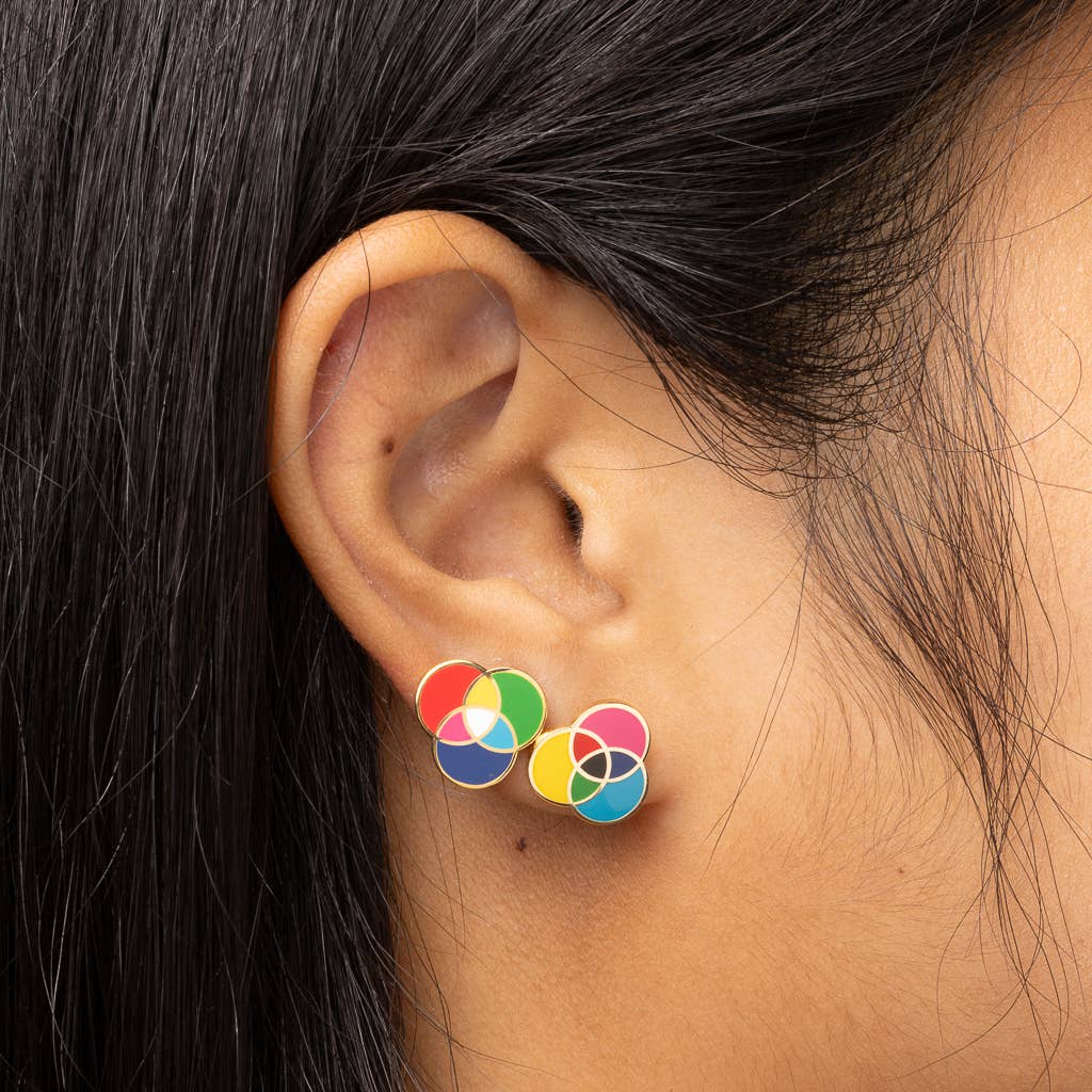 Colorful Artist Statement Studs
