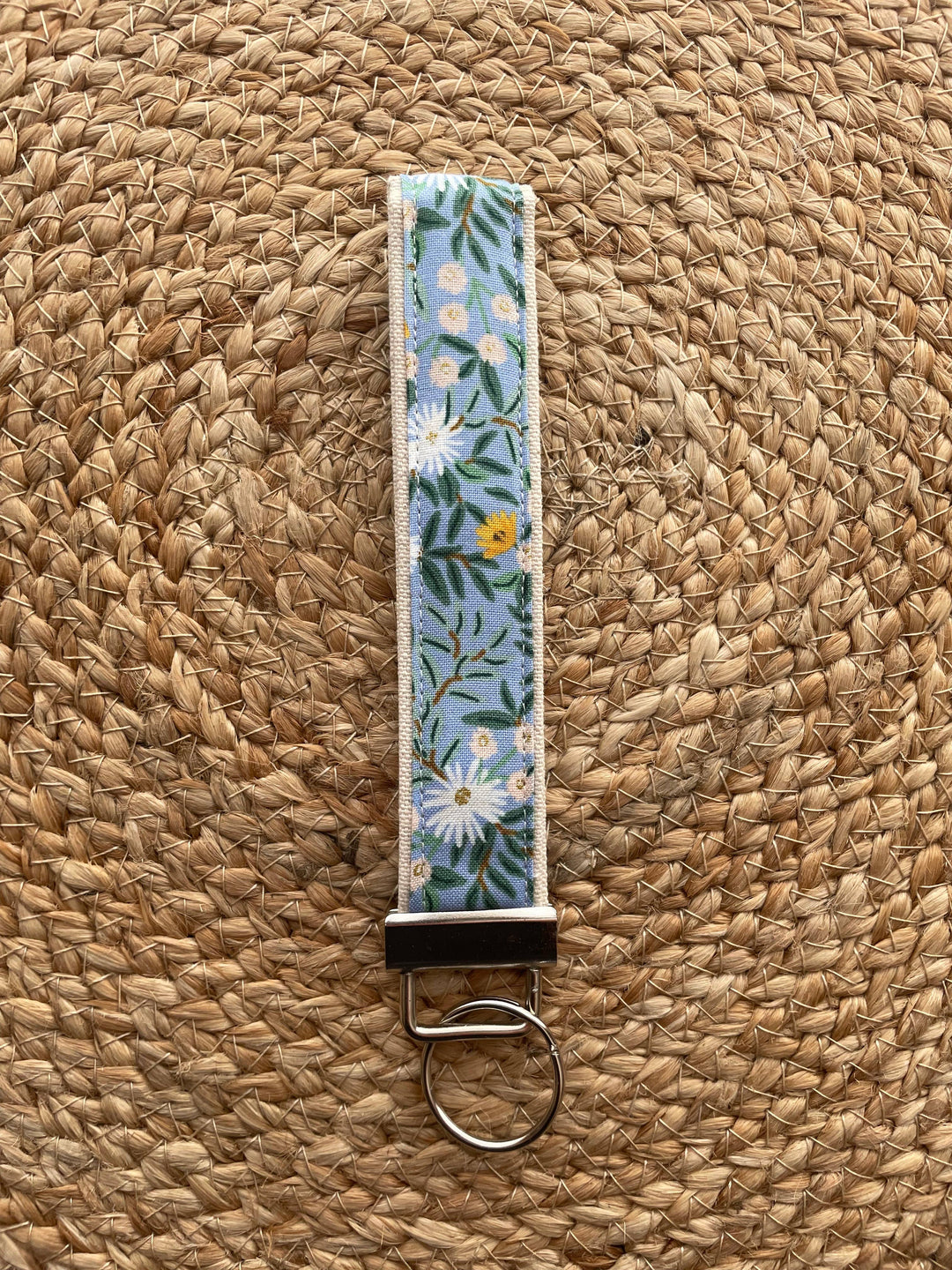 Rifle Paper Co. Daisy Fields Blue Keychain Wristlet