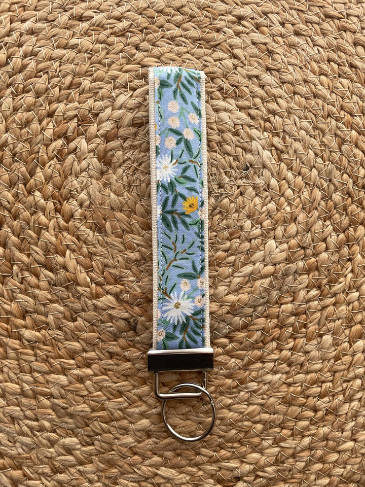 Rifle Paper Co. Daisy Fields Blue Keychain Wristlet