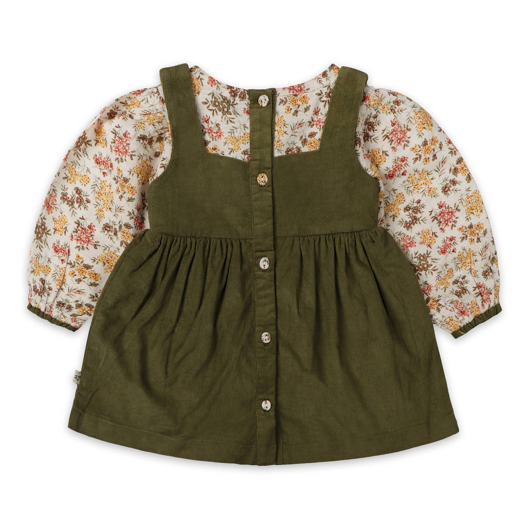 Lilith Floral Baby Pinafore Dress & Bloomer