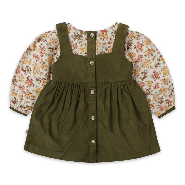 Lilith Floral Baby Pinafore Dress & Bloomer