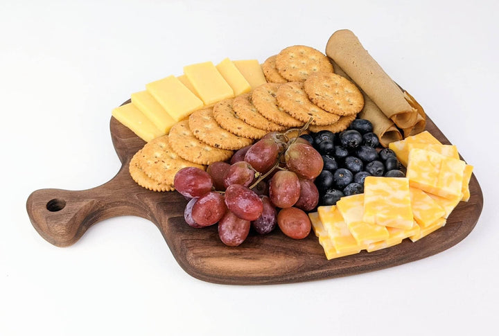 Walnut Charcuterie Board with Handle, Small