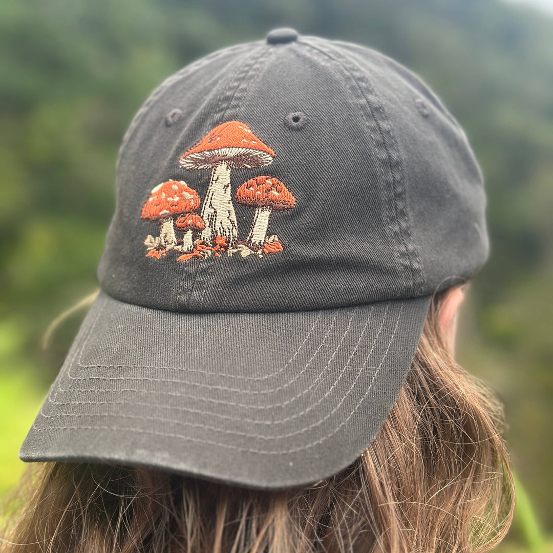 Mushroom Embroidered Baseball Cap
