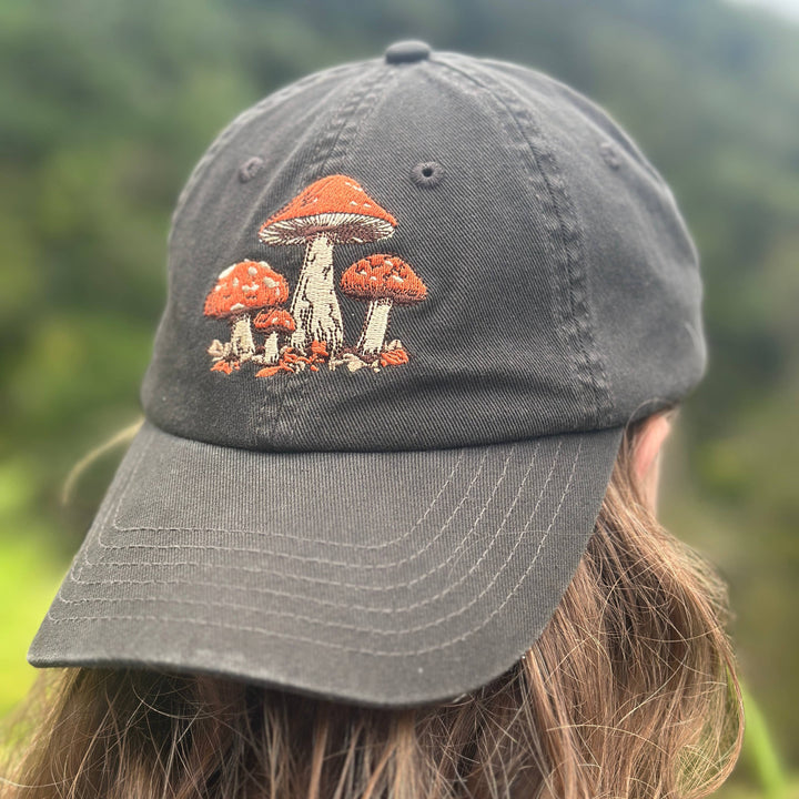 Mushroom Embroidered Baseball Cap