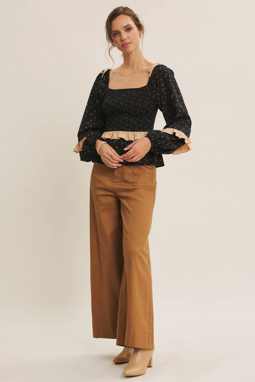 Everyday Essential Stretchy Wide-Leg Pants -2 Colors