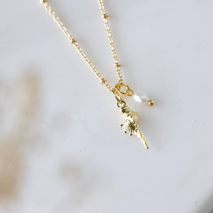 Mini Shell and Pearl Necklace 