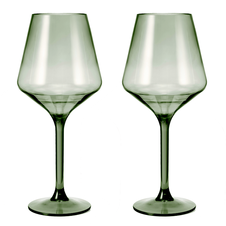 Green Shatterproof Wine Glass