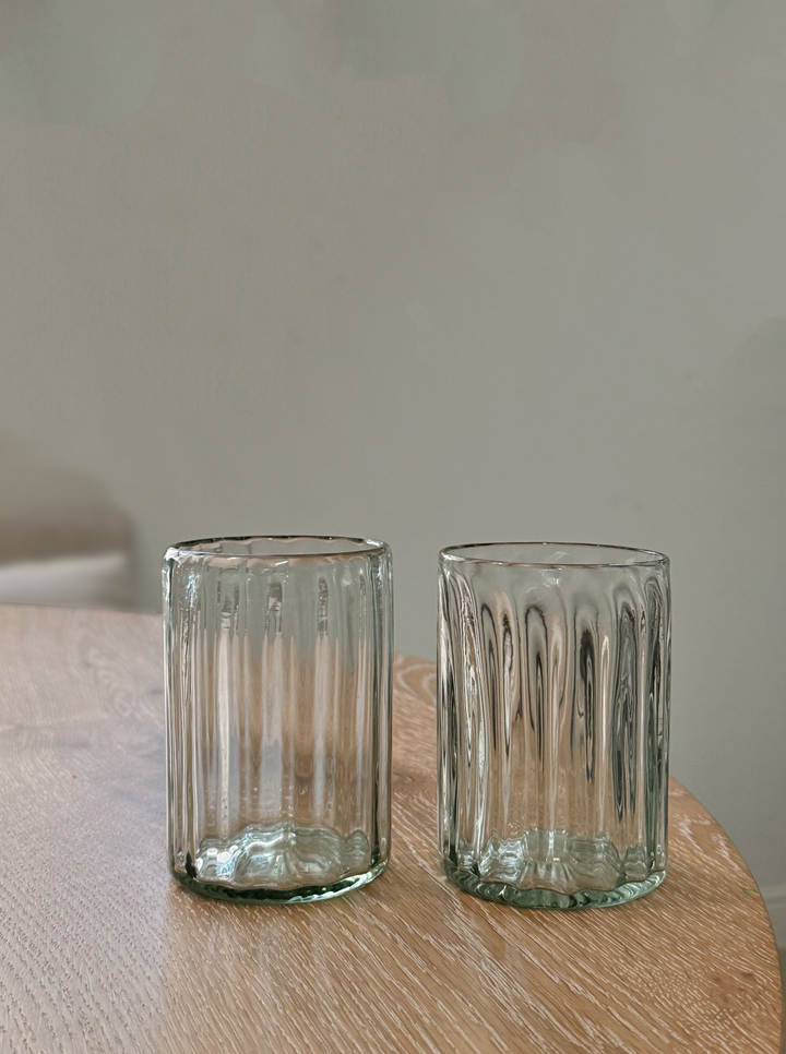 Handblown Fluted Tumbler, 2 Sizes