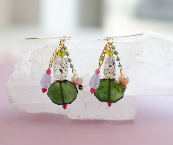 Simone Gemstone Dangle Earrings