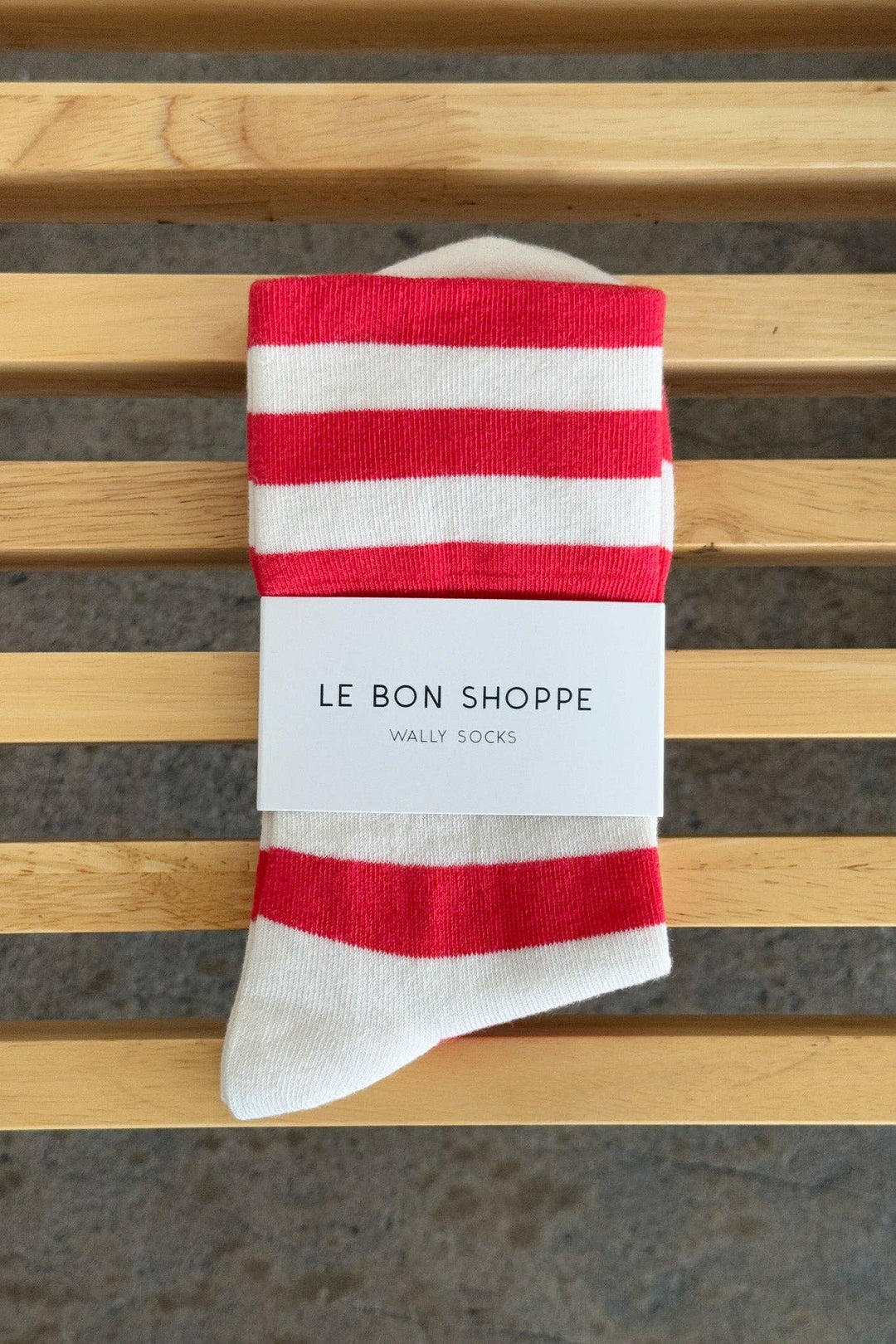 Wide Wally Socks, Red Stripe