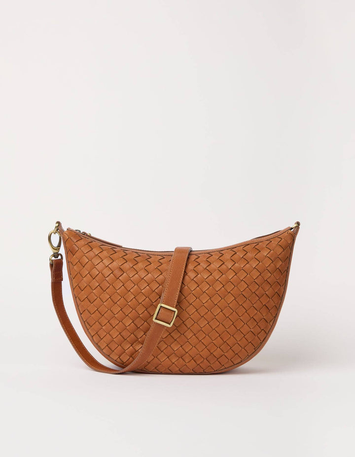 Leo Maxi, Wild Oak Woven Soft Grain Leather