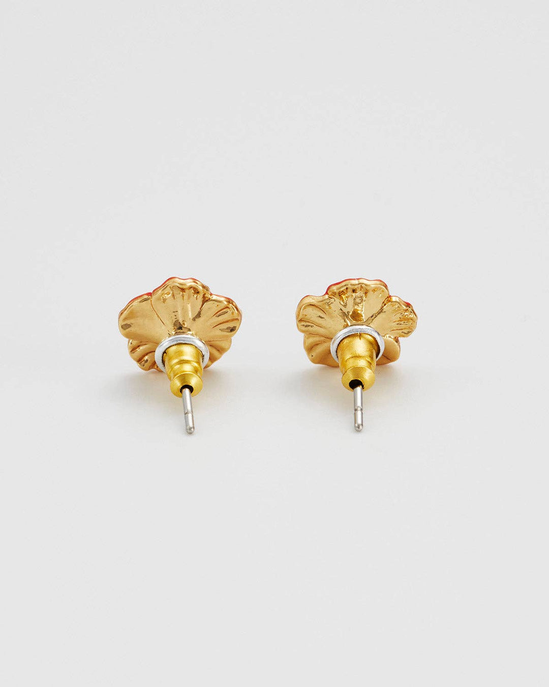 Red Blossom Stud Earrings